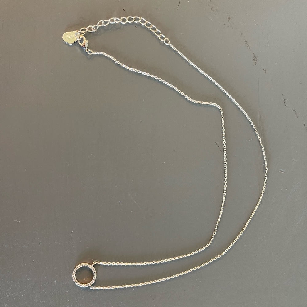 Elegant silver Circle Pendant Necklace